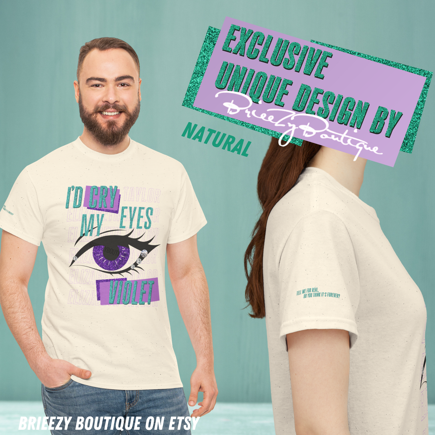 Unique I'd Cry My Eyes Violet Unisex T-Shirt - 10 Color Options Available, Gildan 5000