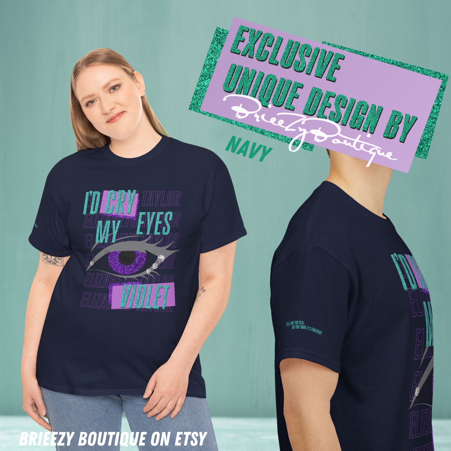 Unique I'd Cry My Eyes Violet Unisex T-Shirt - 10 Color Options Available, Gildan 5000