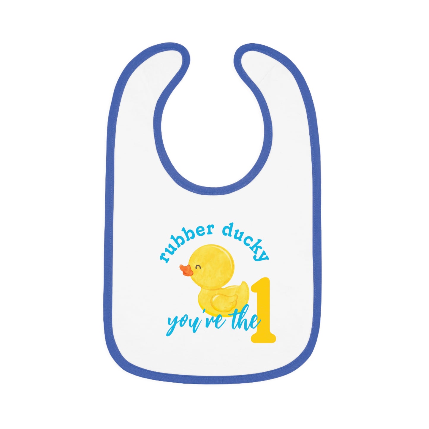 Cute Rubber Ducky You're the One 1st Birthday Bib
