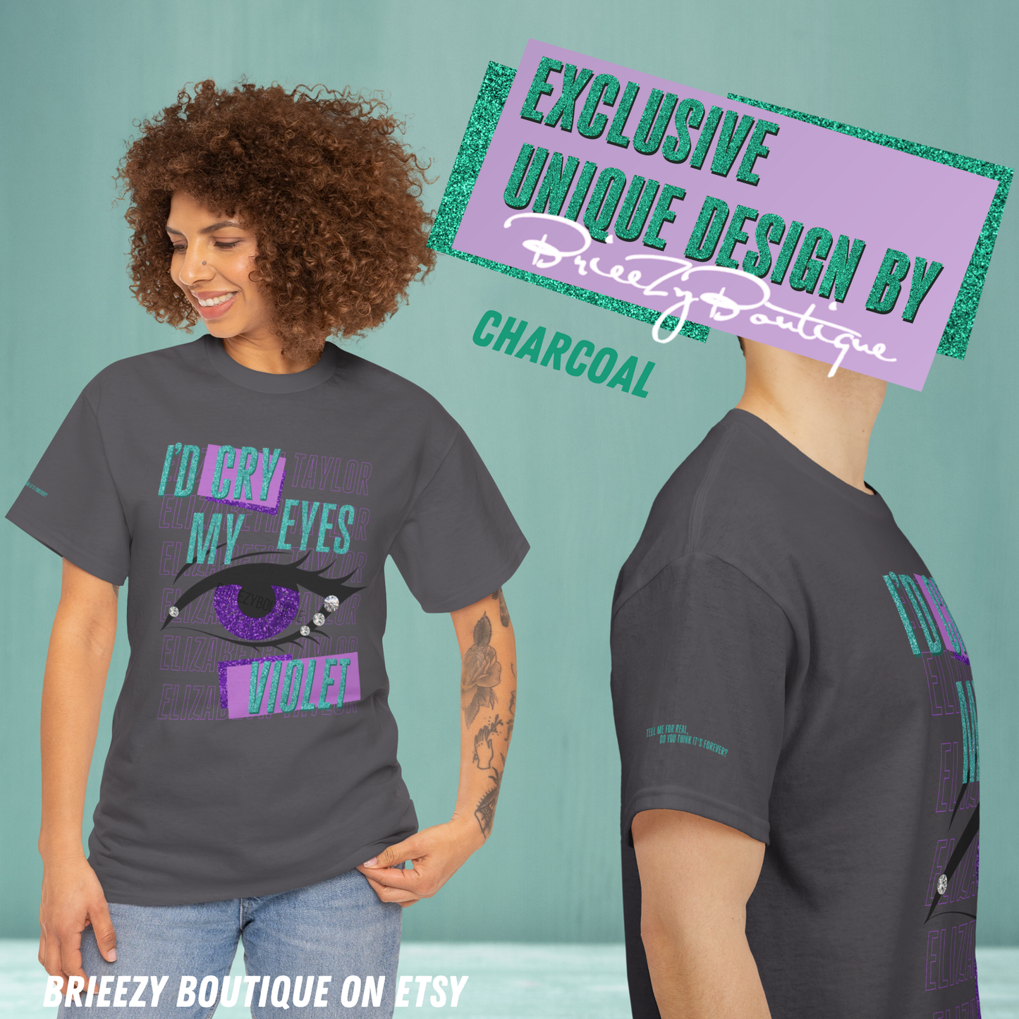 Unique I'd Cry My Eyes Violet Unisex T-Shirt - 10 Color Options Available, Gildan 5000