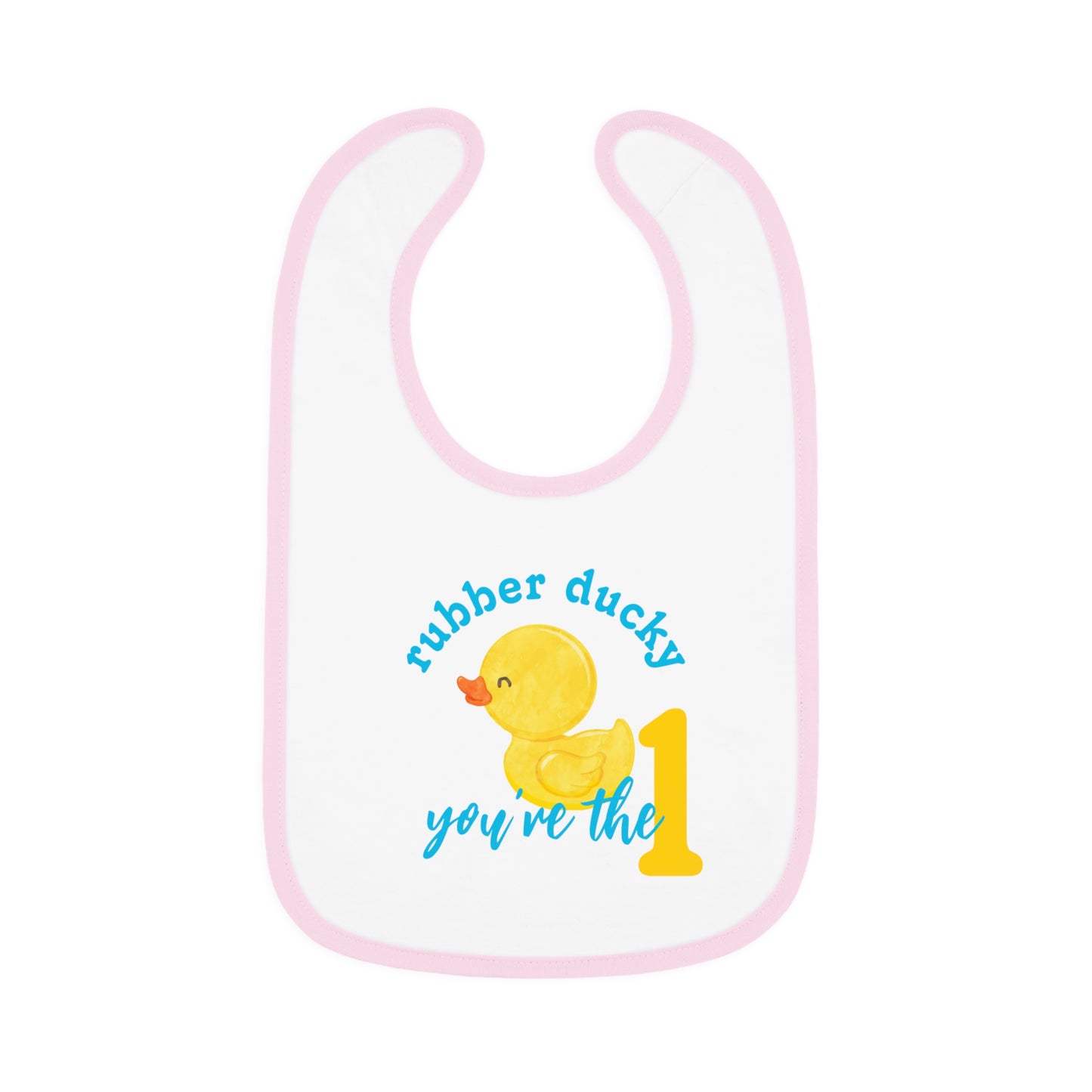 Cute Rubber Ducky You're the One 1st Birthday Bib