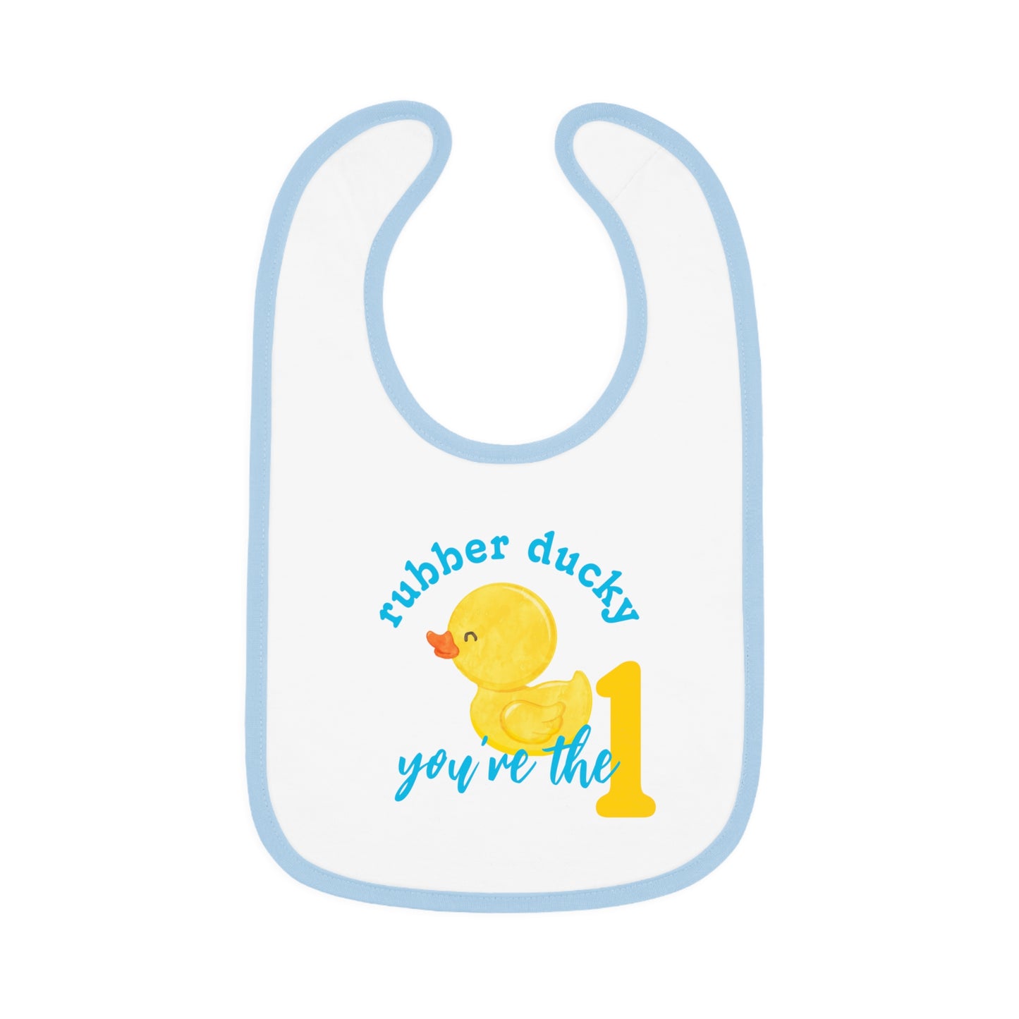 Cute Rubber Ducky You're the One 1st Birthday Bib