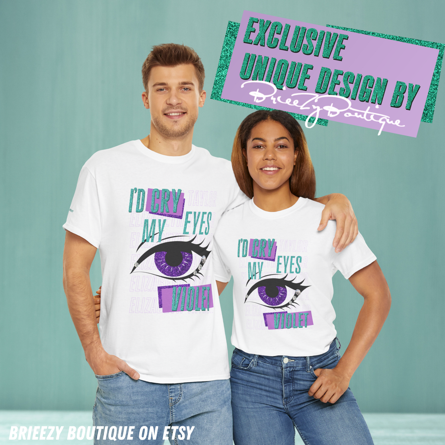 Unique I'd Cry My Eyes Violet Unisex T-Shirt - 10 Color Options Available, Gildan 5000