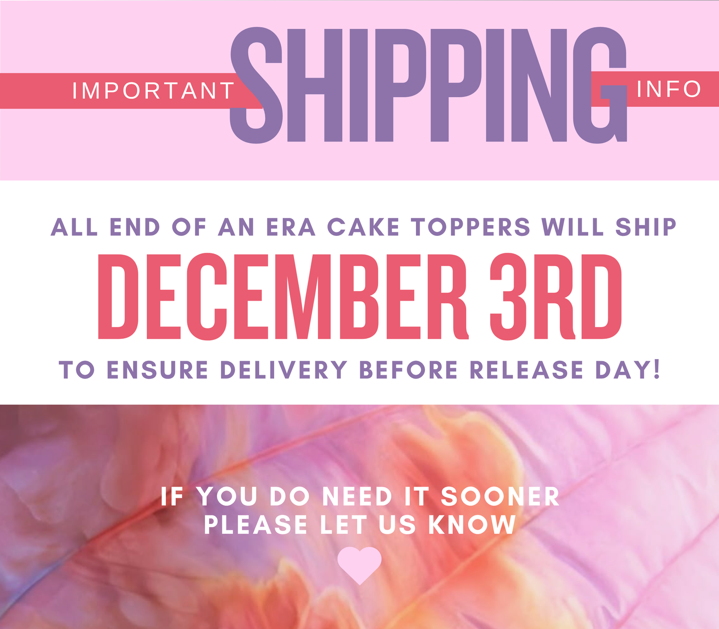 Edible End of an Era Topper Sugar Sheet | for a Swiftie Watch Party