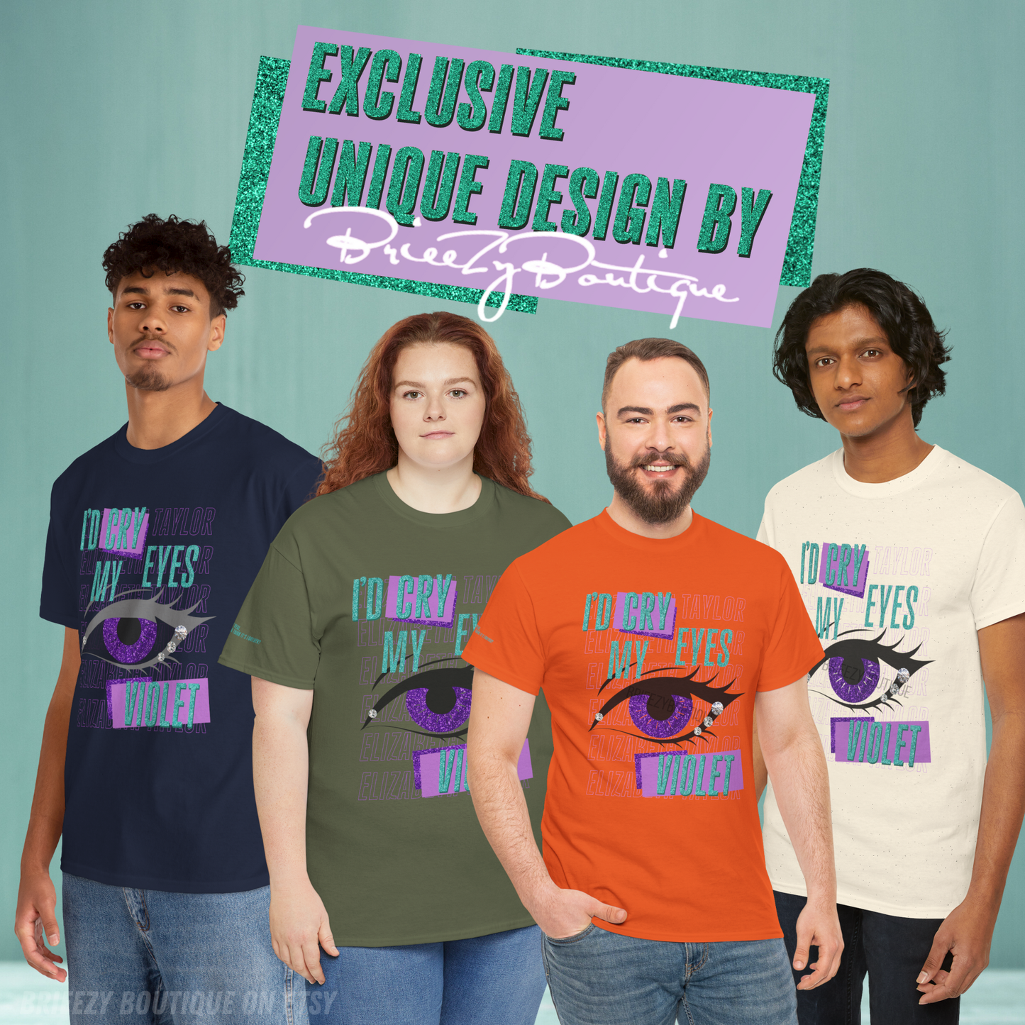 Unique I'd Cry My Eyes Violet Unisex T-Shirt - 10 Color Options Available, Gildan 5000
