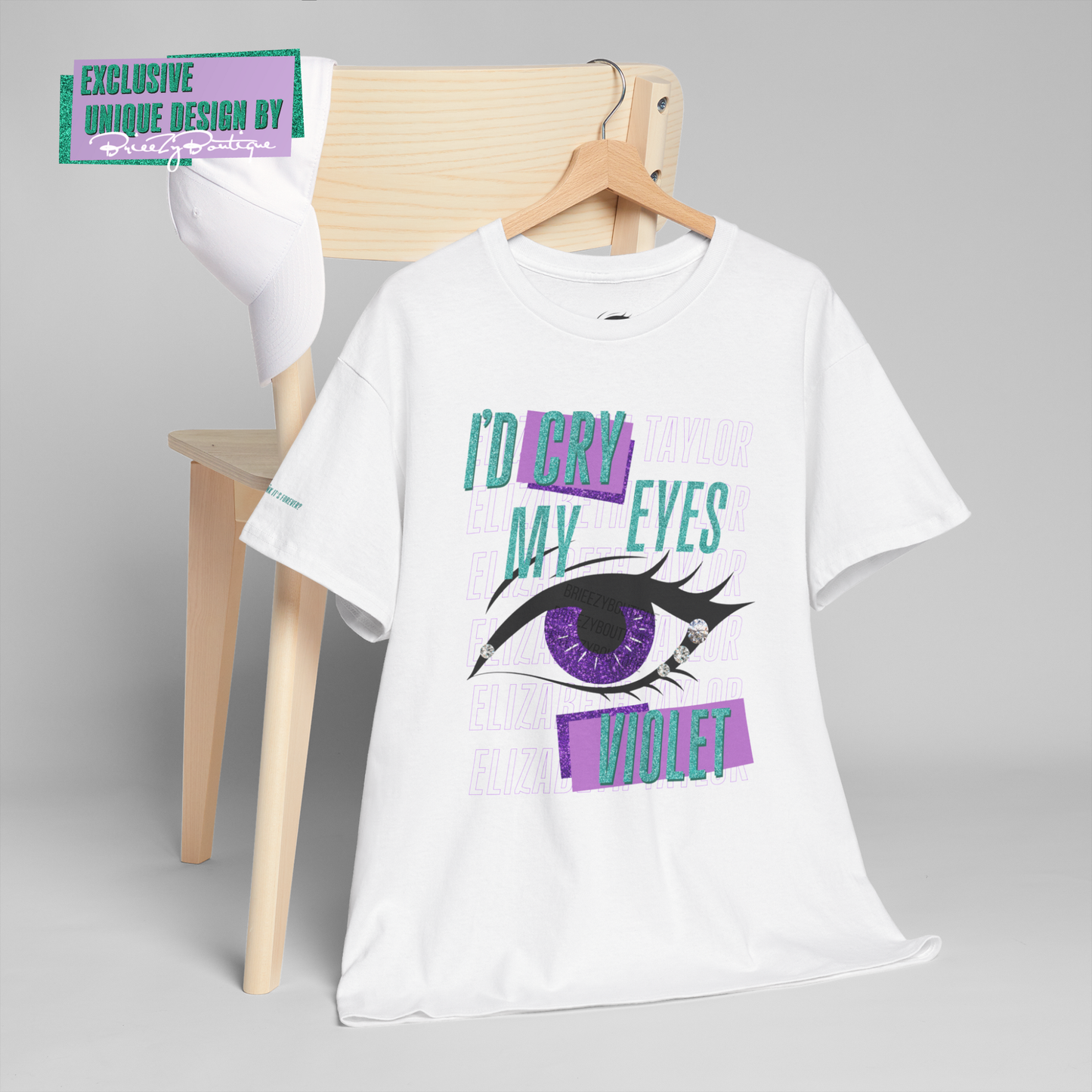 Unique I'd Cry My Eyes Violet Unisex T-Shirt - 10 Color Options Available, Gildan 5000