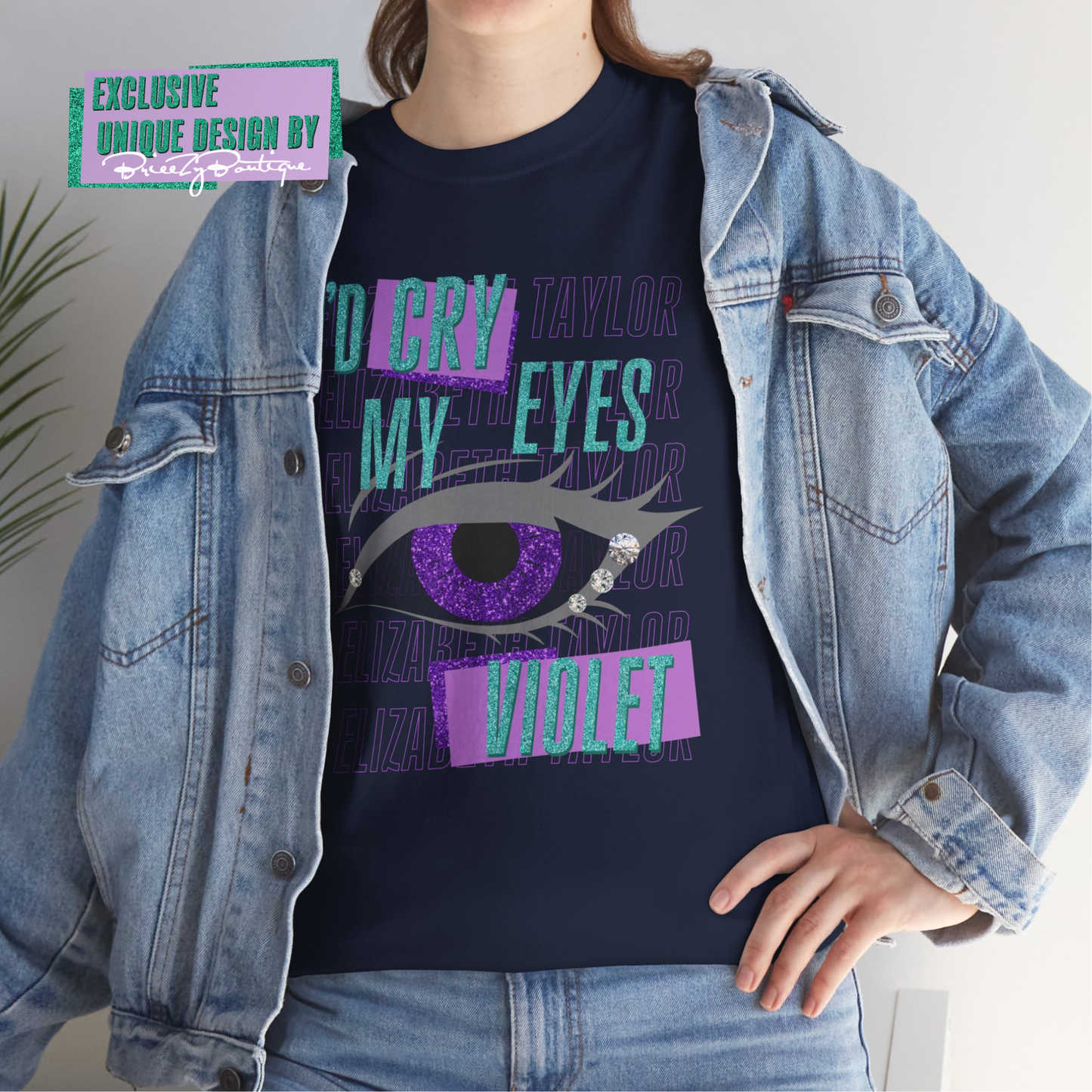 Unique I'd Cry My Eyes Violet Unisex T-Shirt - 10 Color Options Available, Gildan 5000