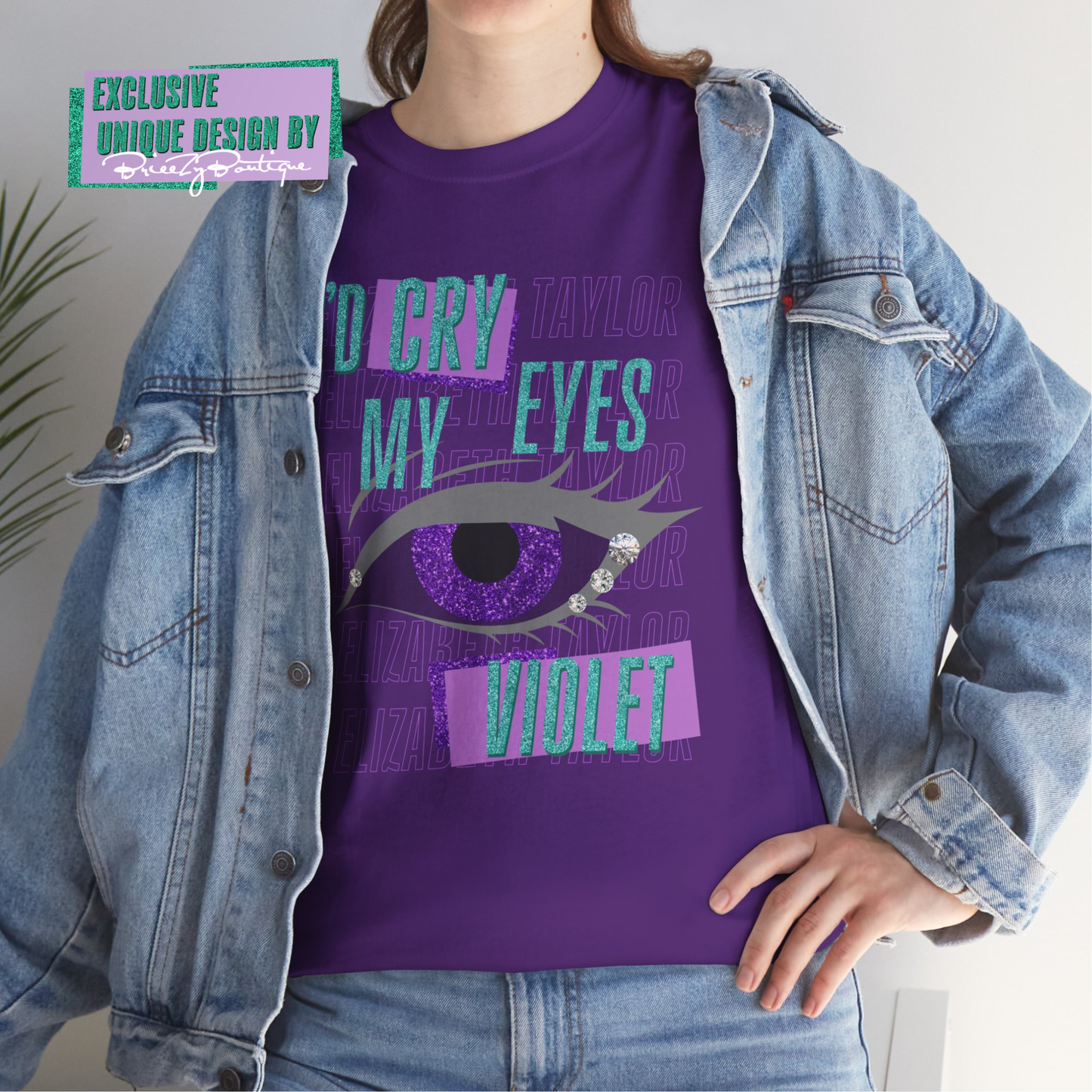Unique I'd Cry My Eyes Violet Unisex T-Shirt - 10 Color Options Available, Gildan 5000