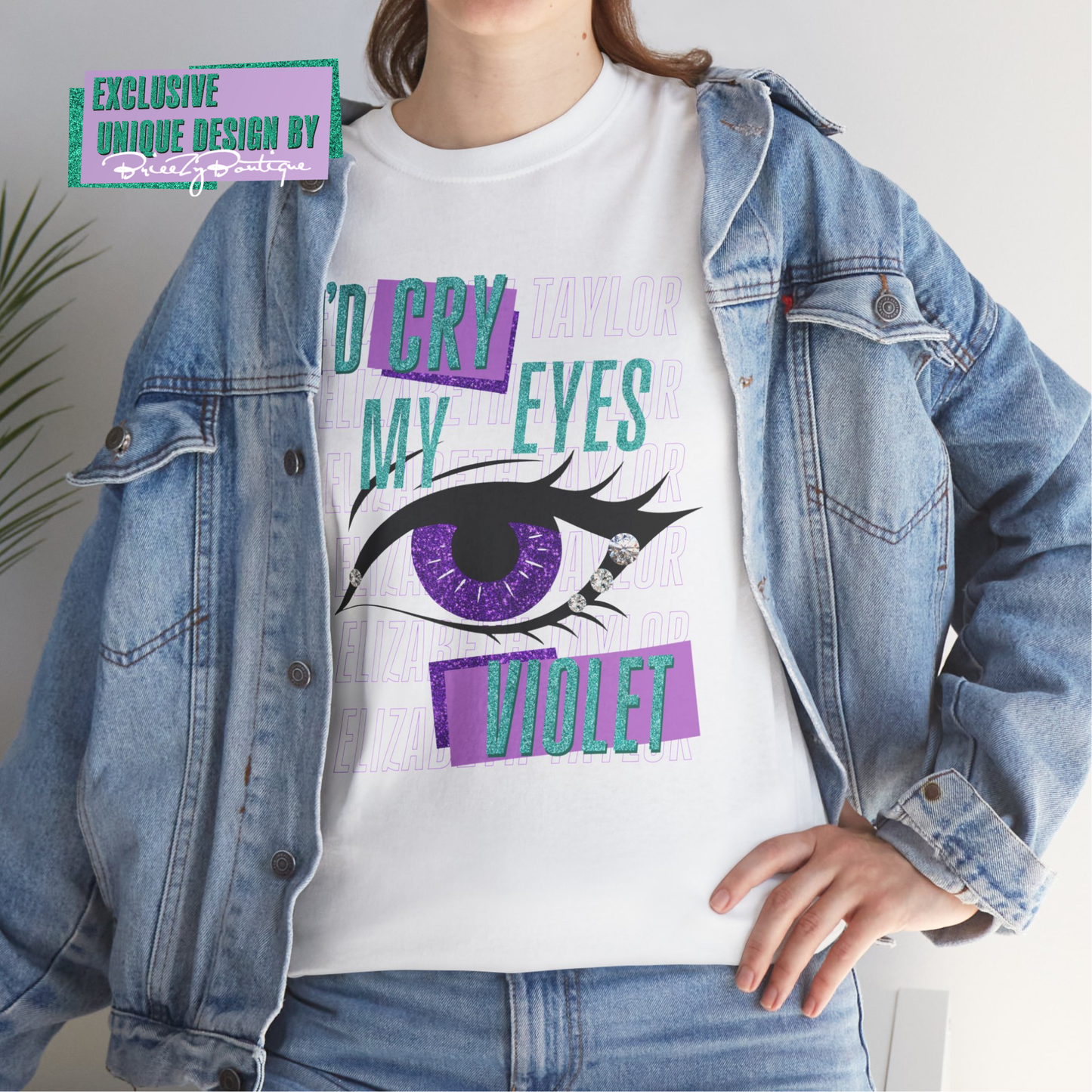 Unique I'd Cry My Eyes Violet Unisex T-Shirt - 10 Color Options Available, Gildan 5000