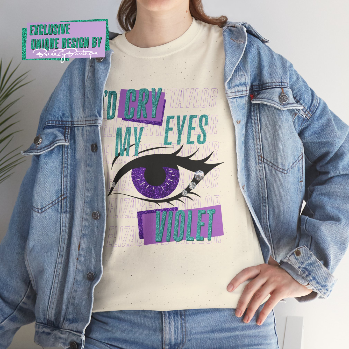 Unique I'd Cry My Eyes Violet Unisex T-Shirt - 10 Color Options Available, Gildan 5000