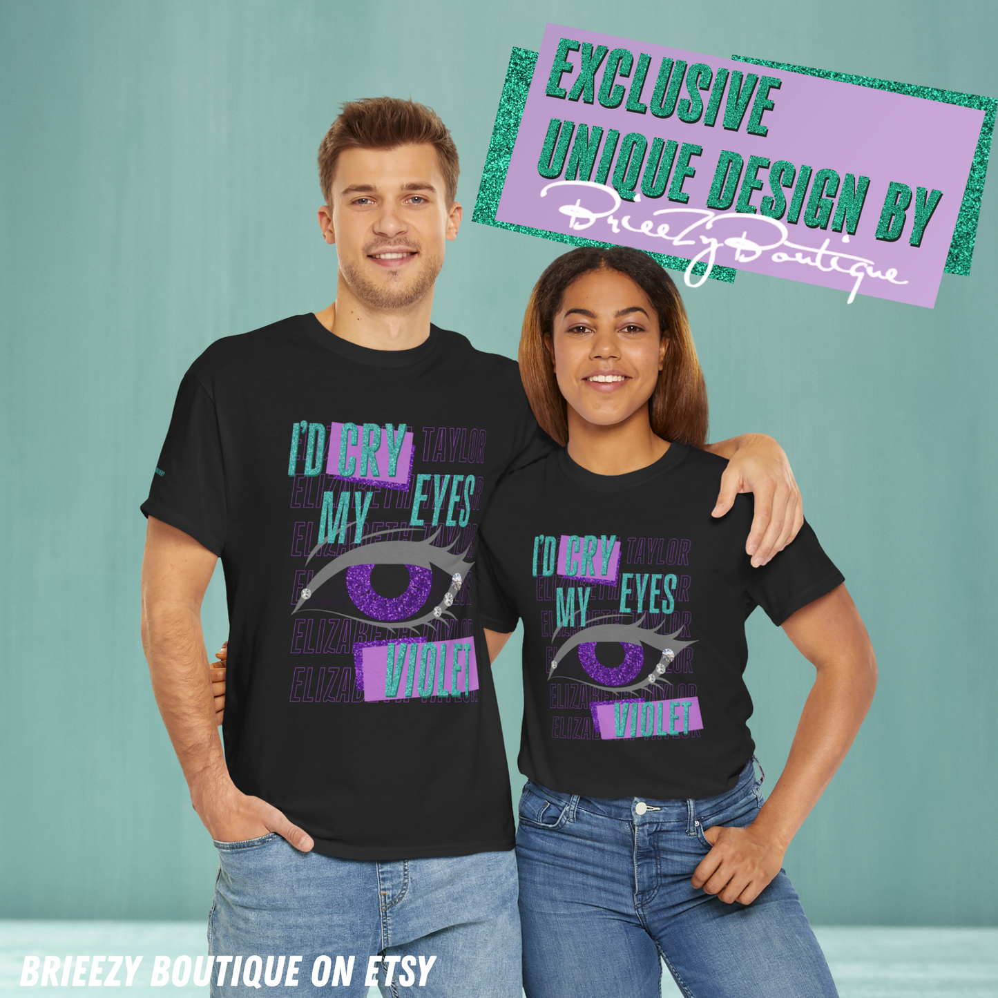 Unique I'd Cry My Eyes Violet Unisex T-Shirt - 10 Color Options Available, Gildan 5000