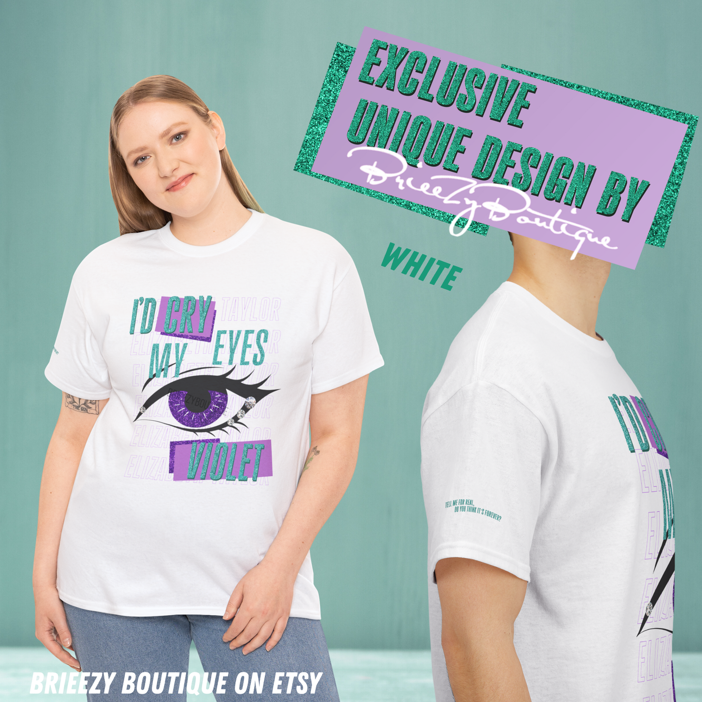 Unique I'd Cry My Eyes Violet Unisex T-Shirt - 10 Color Options Available, Gildan 5000