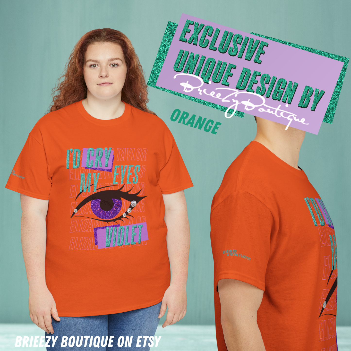 Unique I'd Cry My Eyes Violet Unisex T-Shirt - 10 Color Options Available, Gildan 5000
