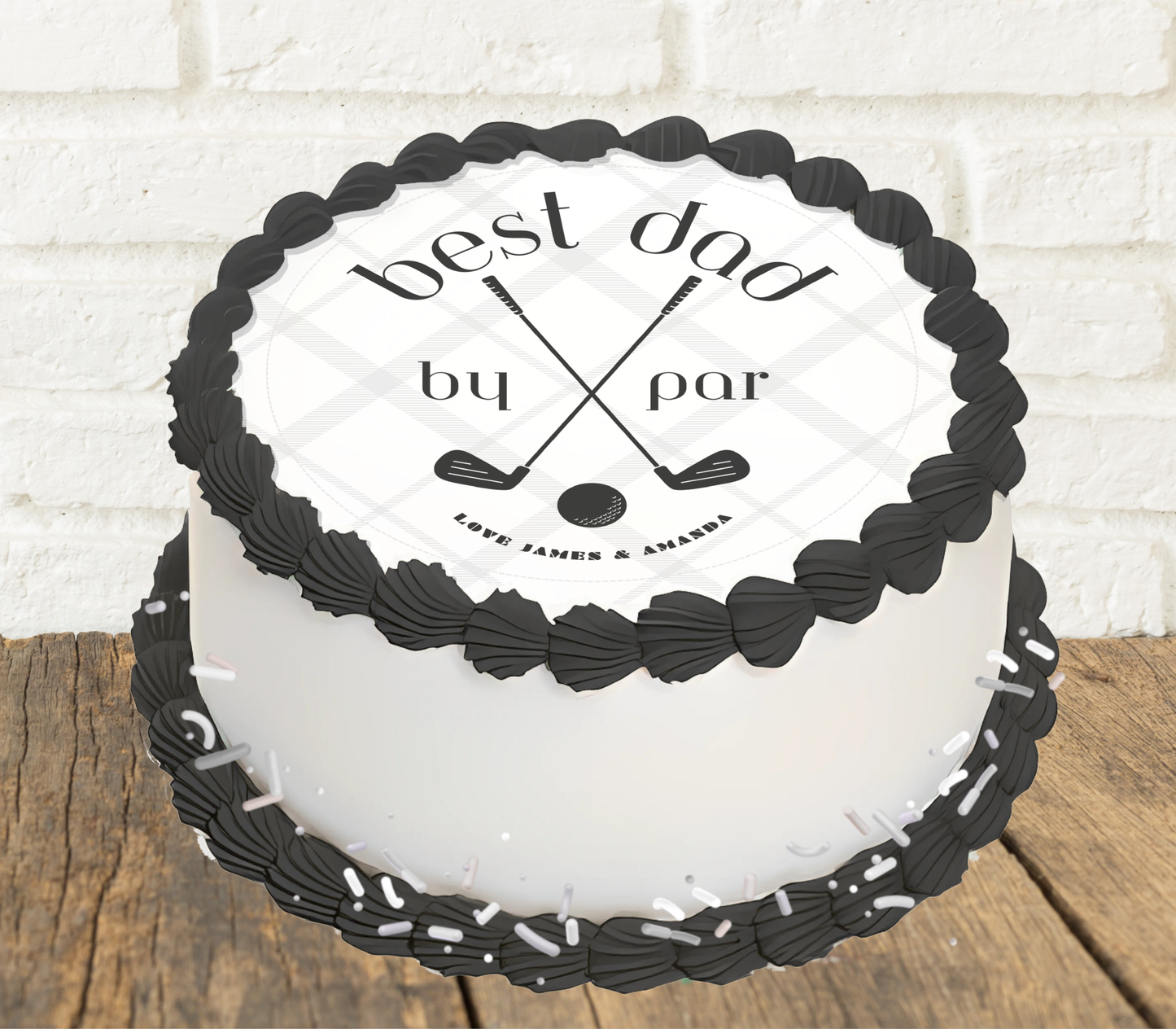Golf Edible Father's Day Cake Topper Personalized Sugar Sheet | 5 Style Options