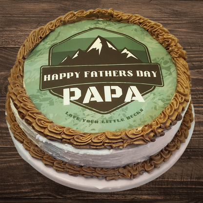 Outdoor Edible Father's Day Cake Topper Personalized Sugar Sheet | 6 Style Options