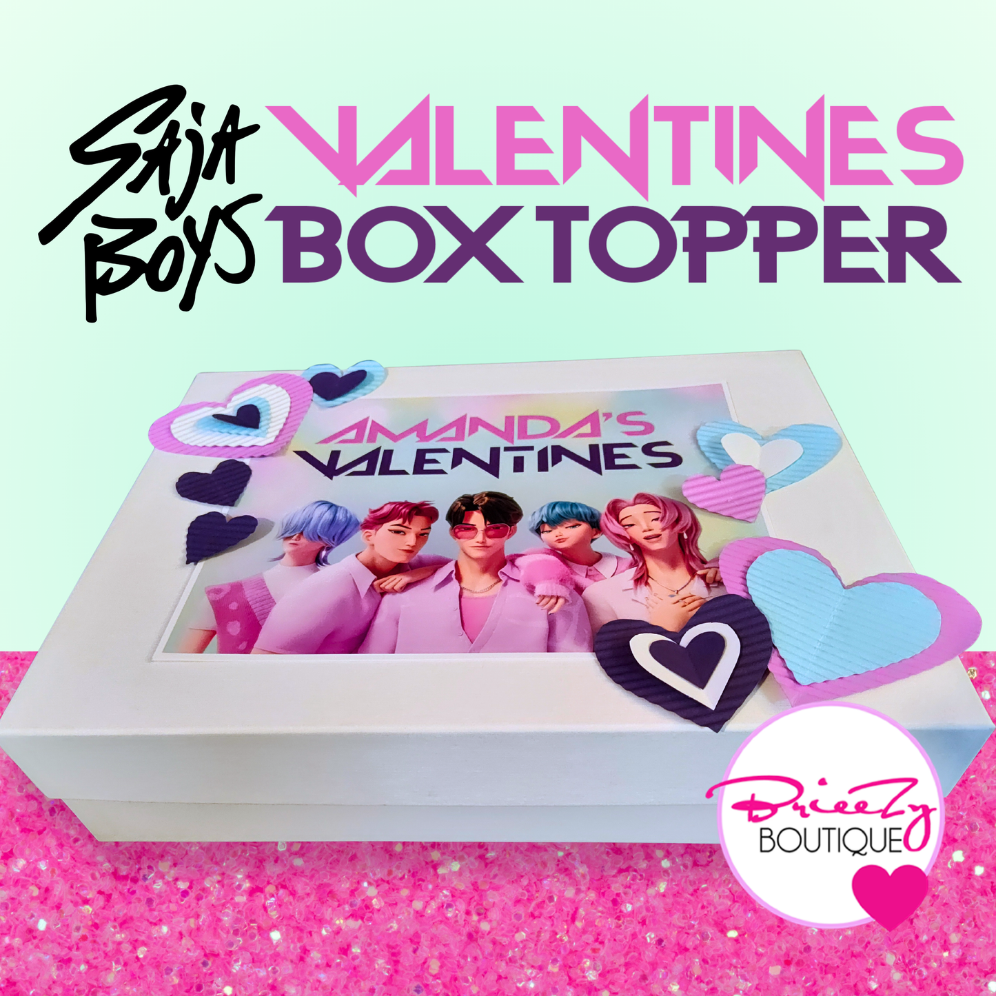Saja Boys Printable For Valentines Box || EDITABLE DIGITAL DOWNLOAD