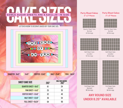 Edible End of an Era Topper Sugar Sheet | for a Swiftie Watch Party