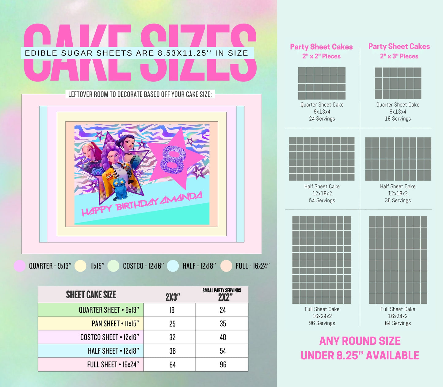 Demon Hunter Edible Cake Topper Sugar Sheet | for a K-Pop Birthday Party