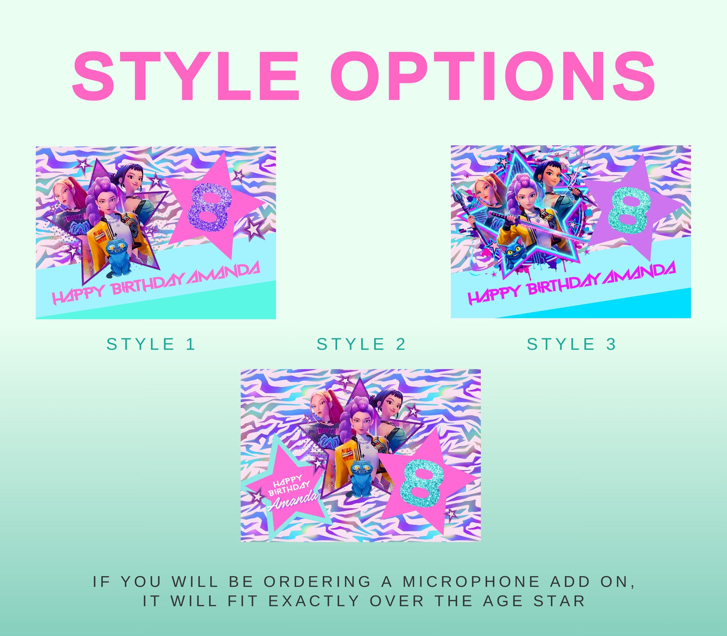 Demon Hunter Edible Cake Topper Sugar Sheet | for a K-Pop Birthday Party