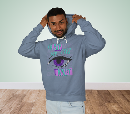 Edgy I'd Cry My Eyes Violet Unisex Lightweight Hooded Sweatshirt - Everyday Wear, Swiftie Gift