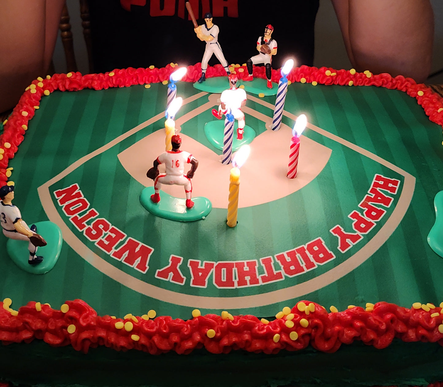 Edible Baseball Field Cake Topper Personalized Sugar Sheet | for a Baseball Birthday or Team Party