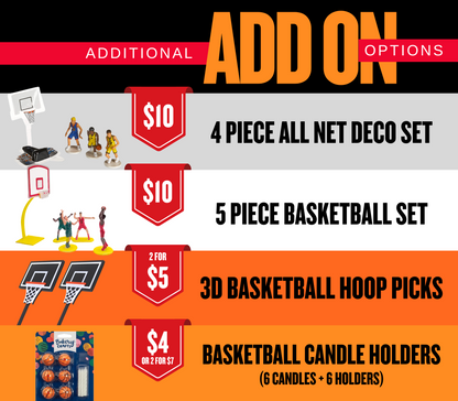 Edible Basketball Court Personalized Cake Topper Sugar Sheet | for a Basketball Birthday or Team Party