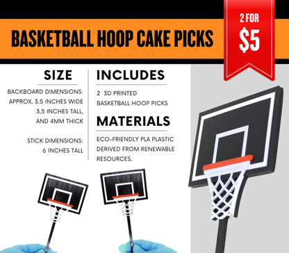 Edible Basketball Court Personalized Cake Topper Sugar Sheet | for a Basketball Birthday or Team Party