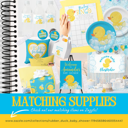 Rubber Duck Baby Shower Signs - 9 Signs to Choose From (Printable Digital Download)