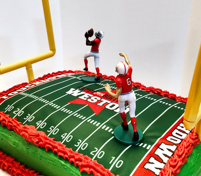 Edible Football Field Cake Topper Personalized Sugar Sheet | for a Football Birthday or Team Party