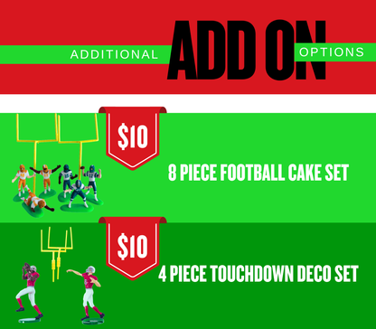 Edible Football Field Cake Topper Personalized Sugar Sheet | for a Football Birthday or Team Party