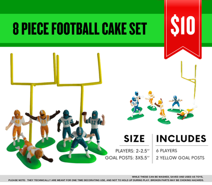 Edible Football Field Cake Topper Personalized Sugar Sheet | for a Football Birthday or Team Party