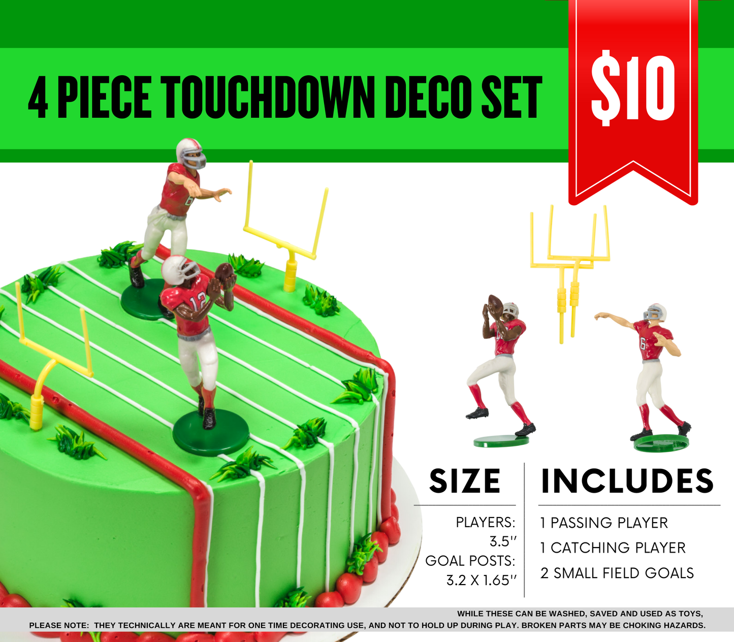 Edible Football Field Cake Topper Personalized Sugar Sheet | for a Football Birthday or Team Party