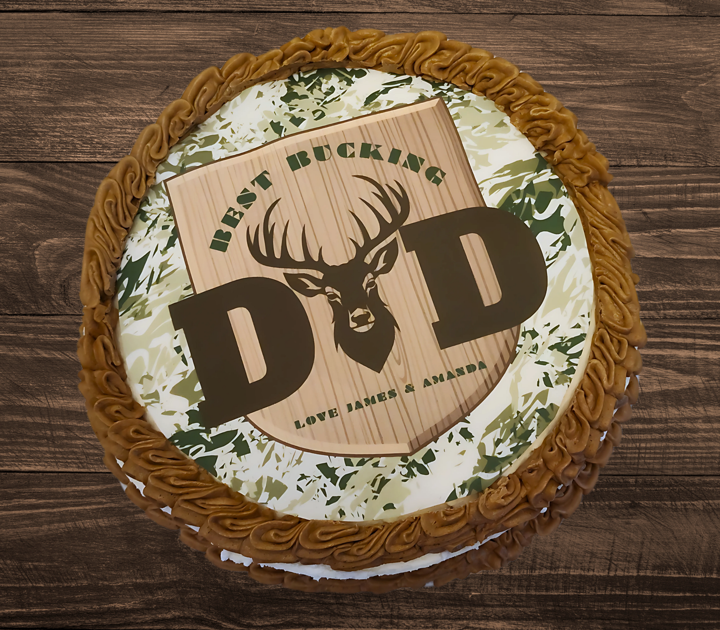 Hunting Edible Father's Day Cake Topper Personalized Sugar Sheet | 6 Style Options
