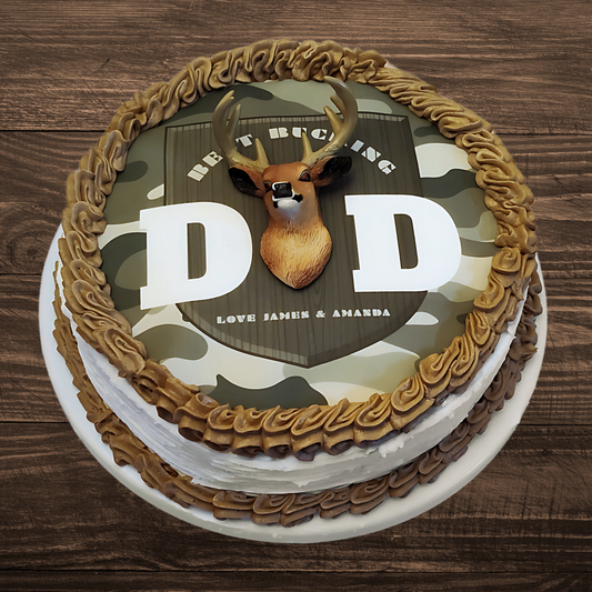 Hunting Edible Father's Day Cake Topper Personalized Sugar Sheet | 6 Style Options