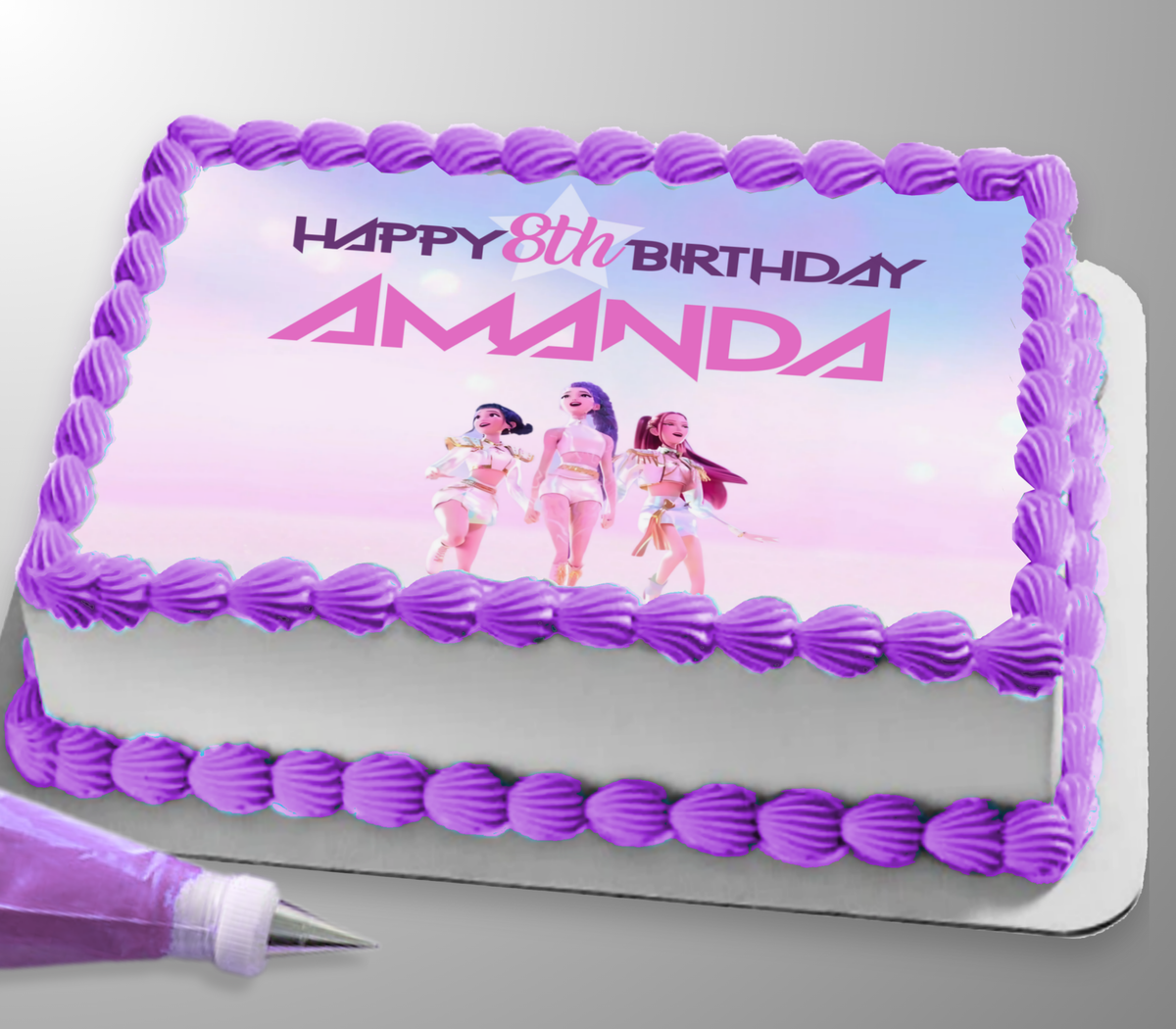 Demon Hunters Edible Cake Topper Frosting Sheet | for a K-Pop Birthday Party