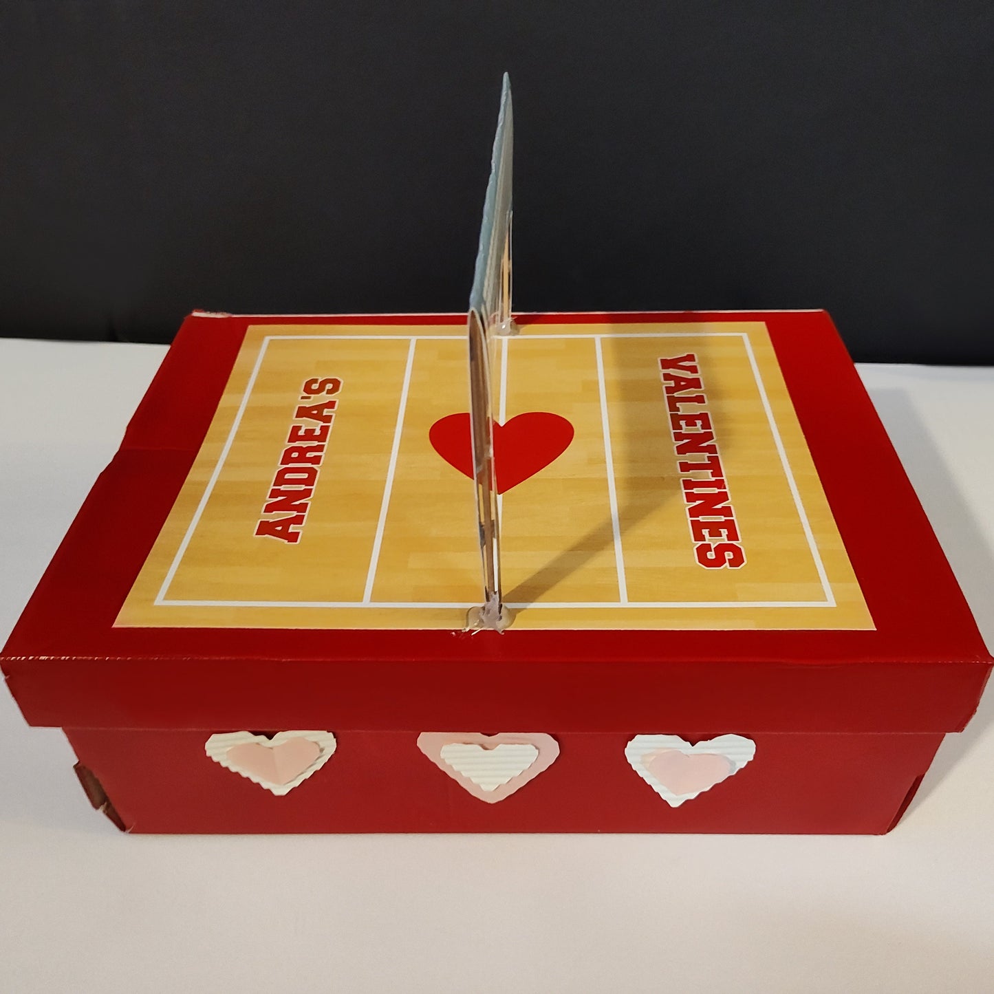 Printable Valentines Volleyball Court For Box || EDITABLE DIGITAL DOWNLOAD