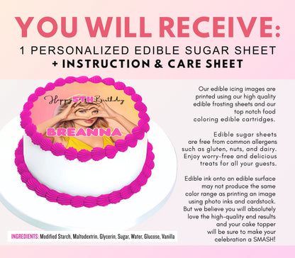 In My Birthday Era Edible Cake Topper Frosting Sheet | for a Swiftie Birthday Party