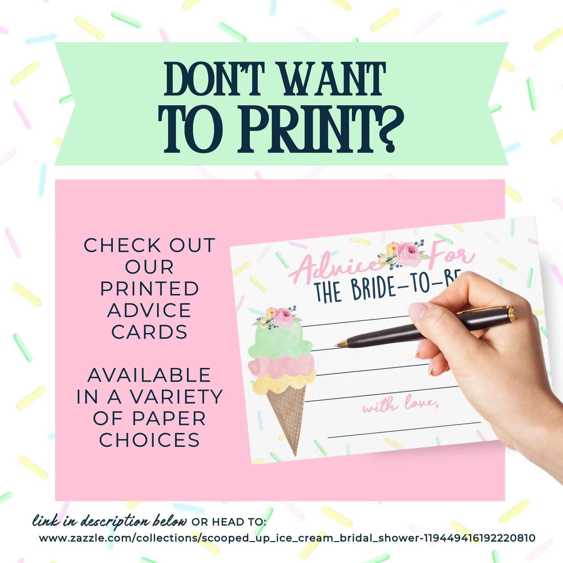 Ice Cream Advice for the Bride and Groom (Digital Download)