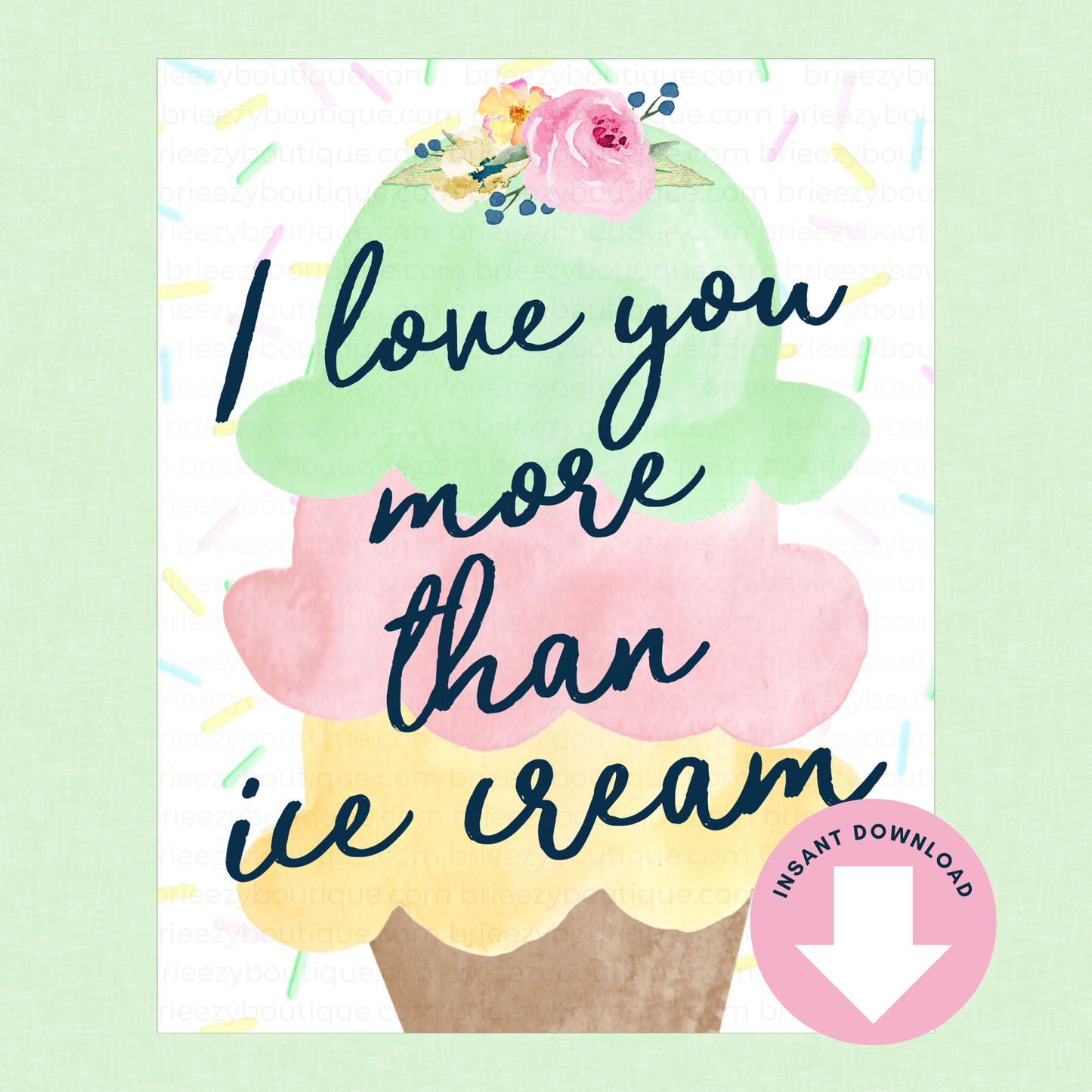 Scooped Up Ice Cream Bridal Shower Signs - 15 Signs to Choose From (Printable Digital Download)