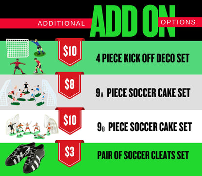 Edible Soccer Field Cake Topper Personalized Sugar Sheet | for a Soccer Birthday or Team Party