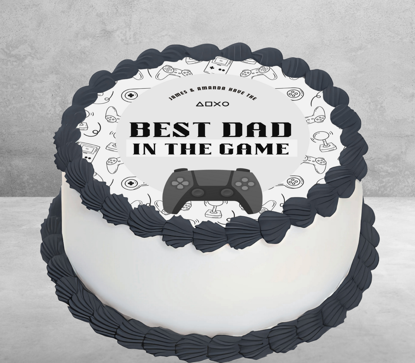 Gaming Edible Father's Day Cake Topper Personalized Sugar Sheet | 4 Style Options