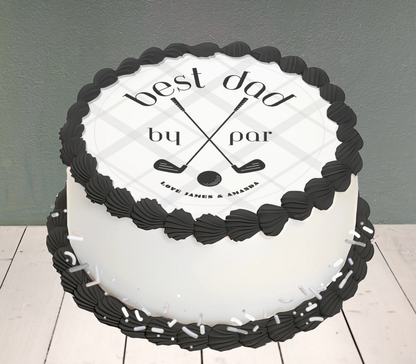 Golf Edible Father's Day Cake Topper Personalized Sugar Sheet | 5 Style Options