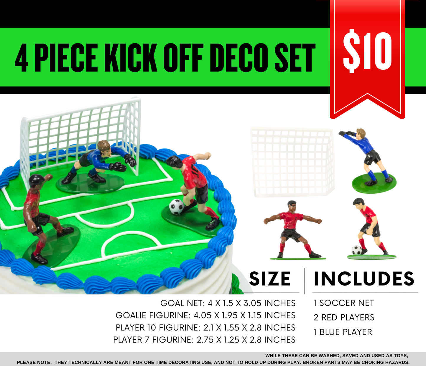 Edible Soccer Field Cake Topper Personalized Sugar Sheet | for a Soccer Birthday or Team Party