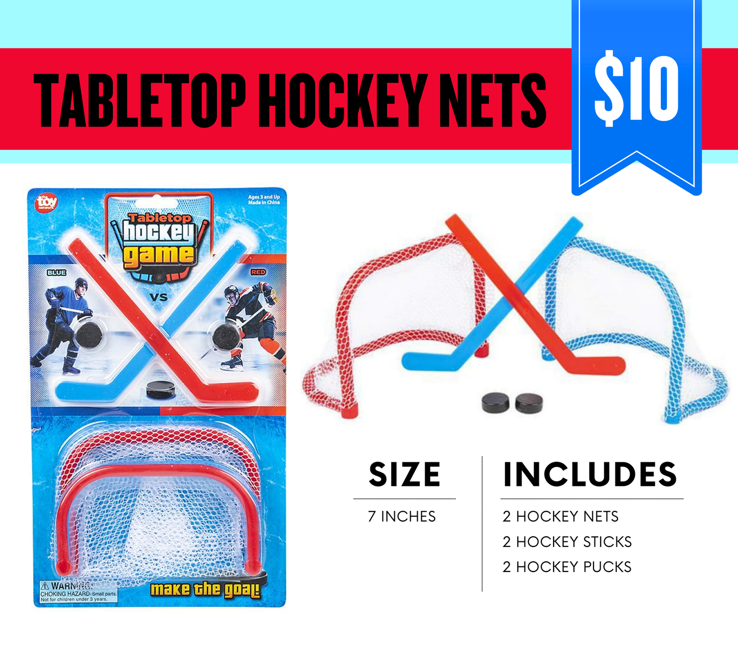 Edible Hockey Rink Personalized Cake Topper Sugar Sheet | for a Hockey Birthday or Team Party