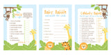 Safari Baby Shower Game Pack - INSTANT DOWNLOAD - Jungle Baby Shower Games, Safari Baby Shower, Jungle Baby Shower, Animals, Zoo