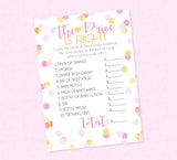 Pink & Gold Confetti Price Is Right Shower Game - INSTANT DOWNLOAD - Girl Baby Shower Games, The Price Is Right, Girl, Pink, Gold