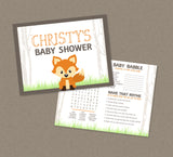 Woodland Baby Shower Activity Game Sheets / Table Placemats, Shower Games, Woodland Baby Shower, Little Camper, Placemat, Activity Sheet