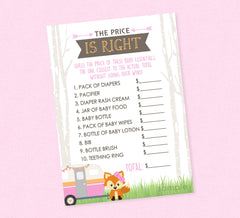 Pink Little Camper Price Is Right Shower Game - INSTANT DOWNLOAD - Pink, Woodland Shower Games, RV Camper, The Price Is Right, Camper, Girl