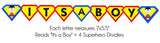 Superhero Baby Shower Hanging Banner - INSTANT DOWNLOAD - Super Hero Baby Shower, Superhero Baby Banner, It's A Boy