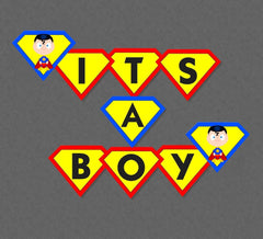 Superhero Baby Shower Hanging Banner - INSTANT DOWNLOAD - Super Hero Baby Shower, Superhero Baby Banner, It's A Boy